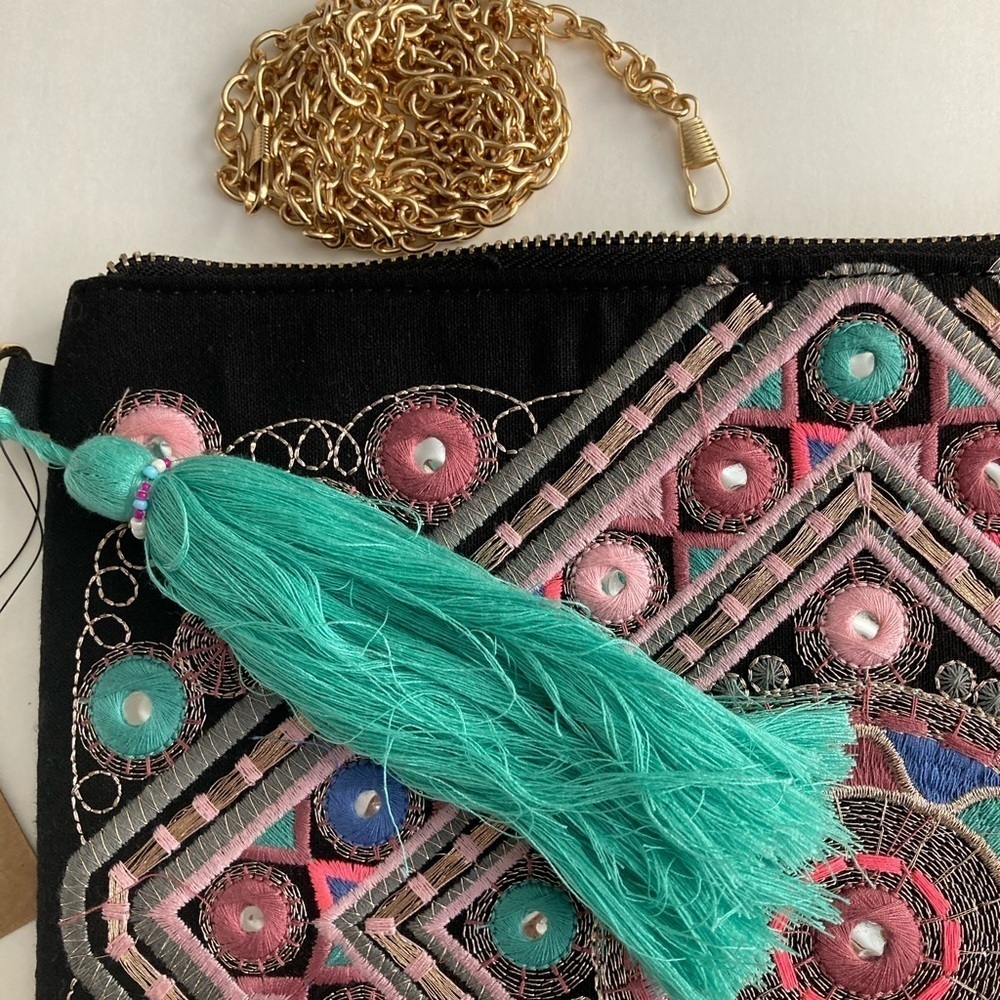 Boho Chic Clutch/Wristlet/CBody Bag Large Brand New - Picture 4 of 7